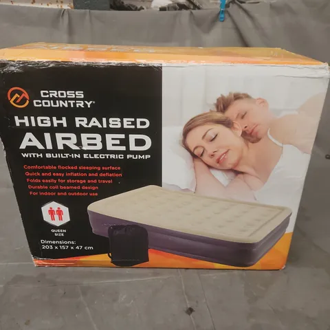 CROSS COUNTRY HIGH RAISED AIRBED WITH BUILT-IN ELECTRIC PUMP – QUEEN SIZE