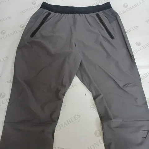 GYMSHARK STRETCH LIGHT GREY TROUSERS - MEDIUM