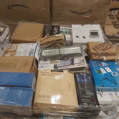 PALLET CONTAINING A VERY LARGE QUANTITY OF ASSORTED ITEMS INCLUDING: ELECTRIC BLANKET, WAFFLE MAKER, INSECT KILLER, LED DESKTOP MAGNIFIER ECT