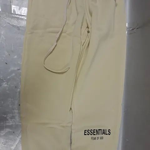 ESSENTIALS JOGGERS IN BEIGE SIZE XS