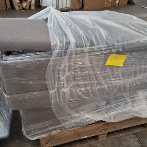 PALLET OF GREY FABRIC SOFA PARTS