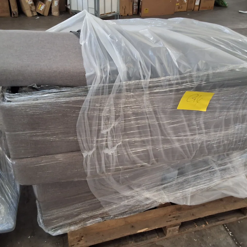 PALLET OF GREY FABRIC SOFA PARTS