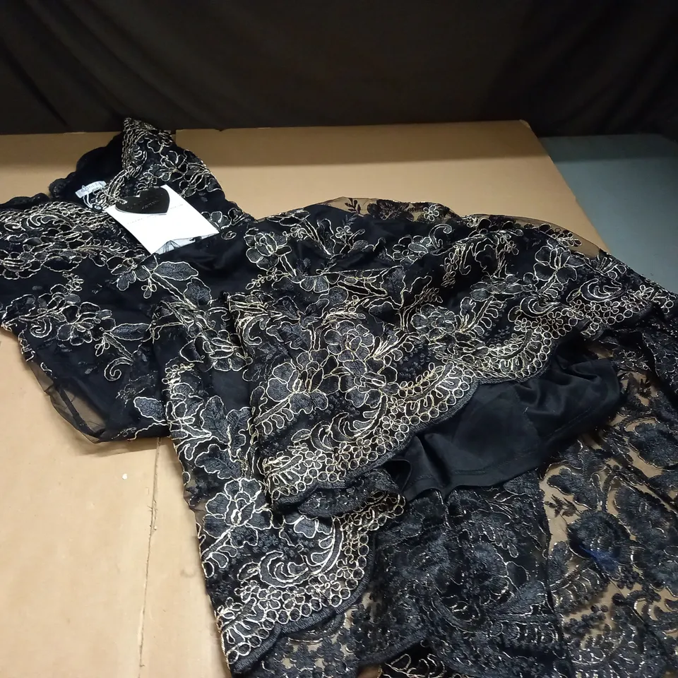 GODDIVA LONDON FLORAL EMBELLISHED DRESS - UK 8 