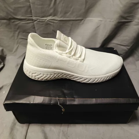 FRENCH CONNECTION LACE UP TRAINERS IN WHITE - 9