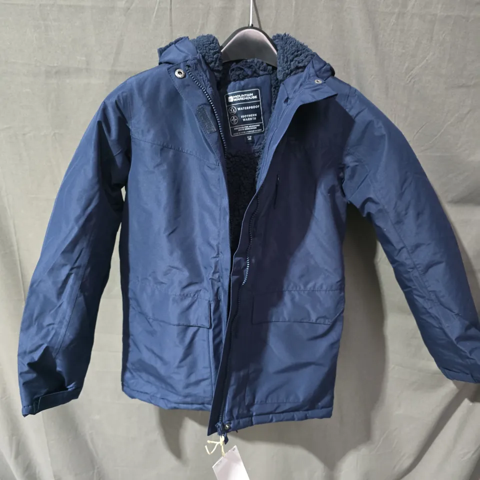 MOUNTAIN WAREHOUSE KIDS' NAVY WATERPROOF PADDED HOODED JACKET, 11-12 YRS