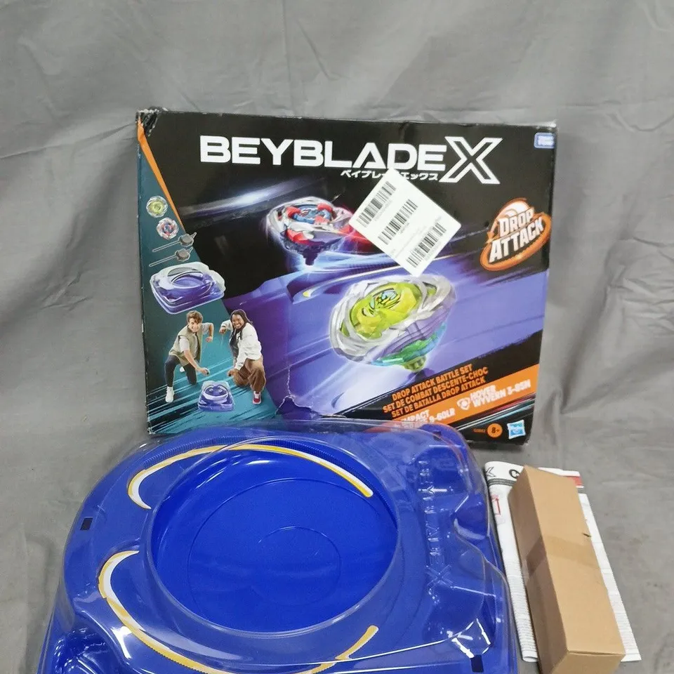 BEYBLADE X DROP ATTACK BATTLE SET - BLUE ARENA STADIUM - HASBRO, 8+ (BOXED)