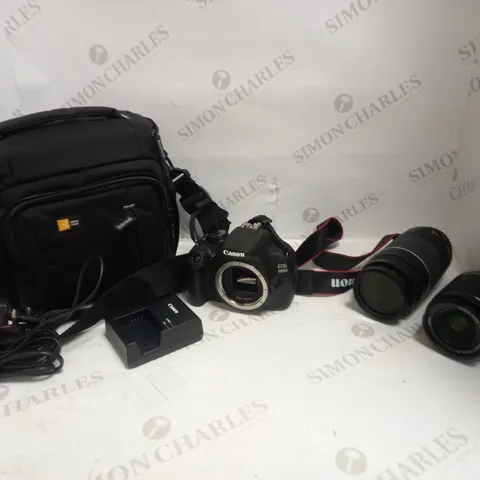 CANON EOS 1200D CAMERA WITH CANON EF 75-300MM 1:4-5.6 ZOOM LENS + CANON EF-S 18-55MM 1:3.5-5.6 ZOOM LENS