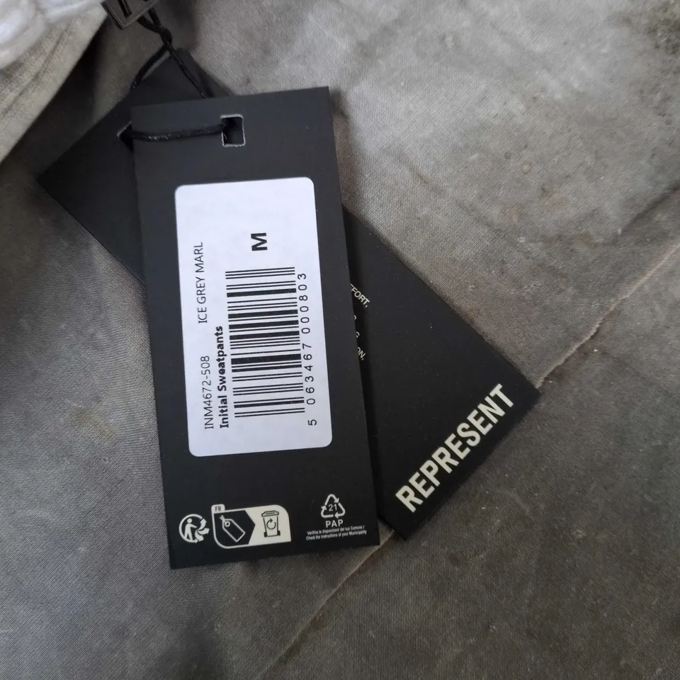 REPRESENT GREY MARL SWEATPANTS – UK MEDIUM 