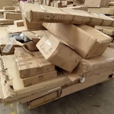 PALLET OF ASSORTED INCOMPLETE DESIGNER FURNITURE PARTS AND PIECES 