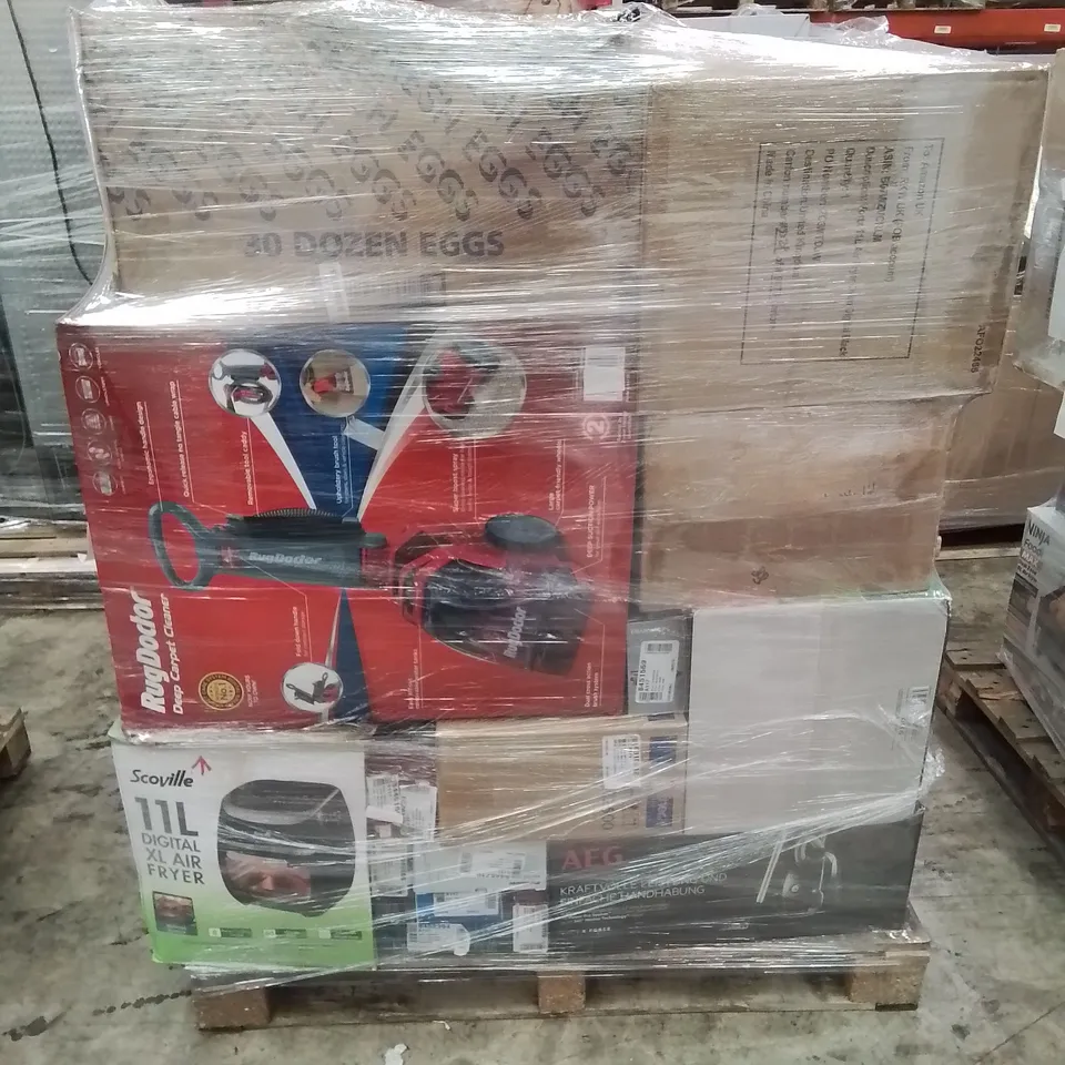 PALLET OF APPROXIMATELY 43 UNPROCESSED RAW RETURN HOUSEHOLD AND ELECTRICAL GOODS TO INCLUDE;