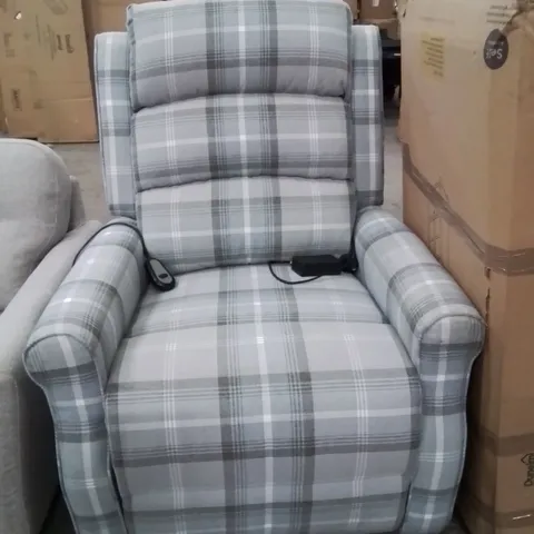 QUALITY DESIGNER FABRIC UPHOLSTERED ELECTRIC RECLINER CHAIR