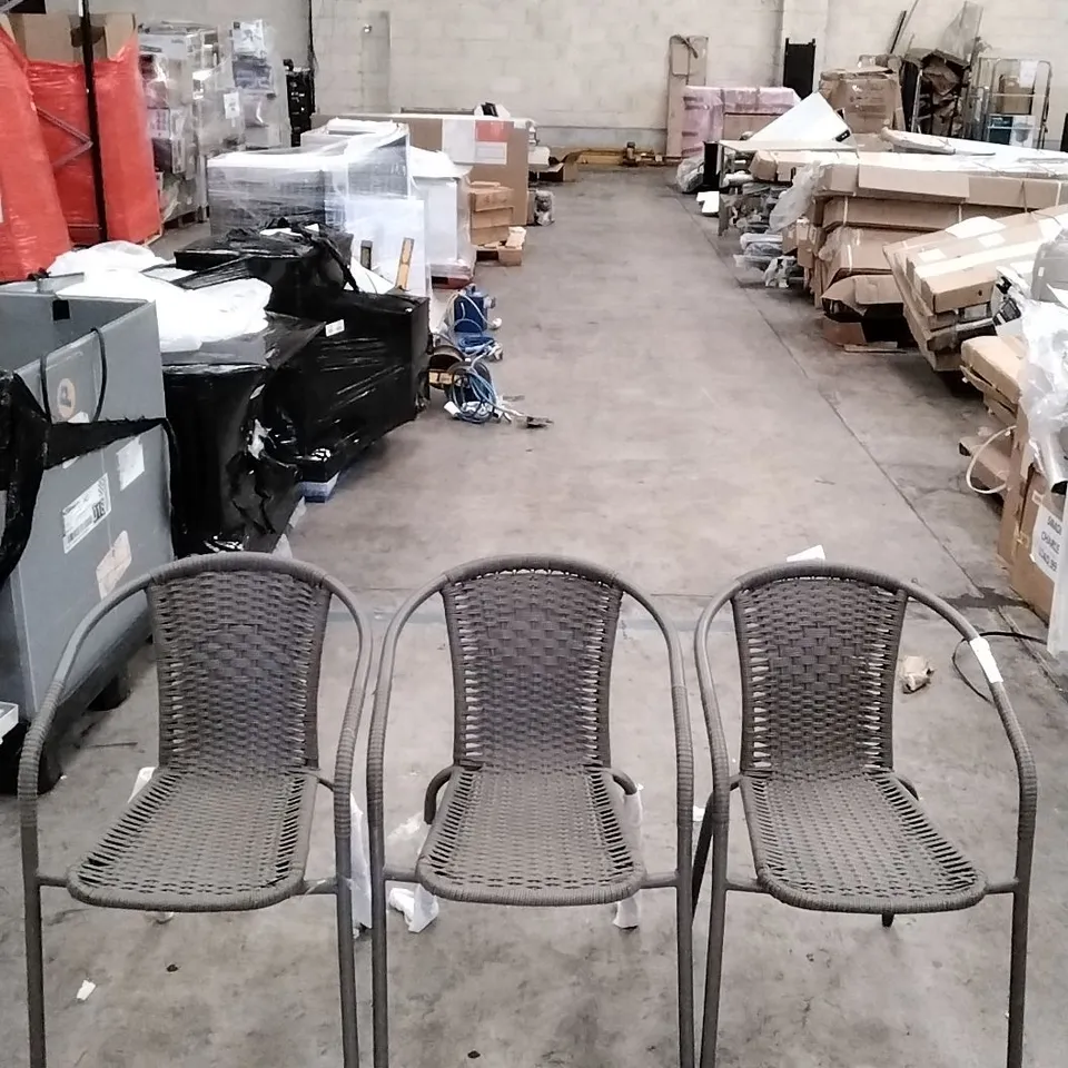 3X GOODHOME GARDEN WICKER CHAIRS 