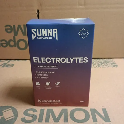 SUNNA SUPPLEMENTS ELECTROLYTES – TROPICAL REFRESH, 30 SACHETS (4.8G)