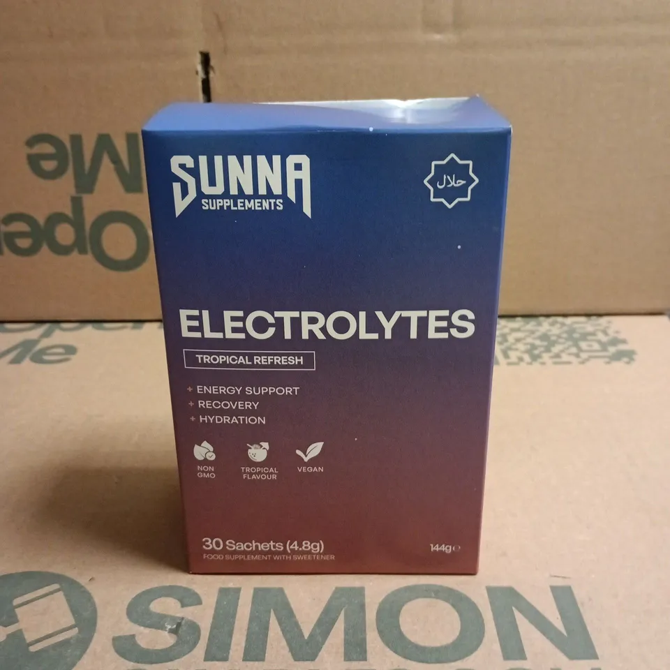 SUNNA SUPPLEMENTS ELECTROLYTES – TROPICAL REFRESH, 30 SACHETS (4.8G)