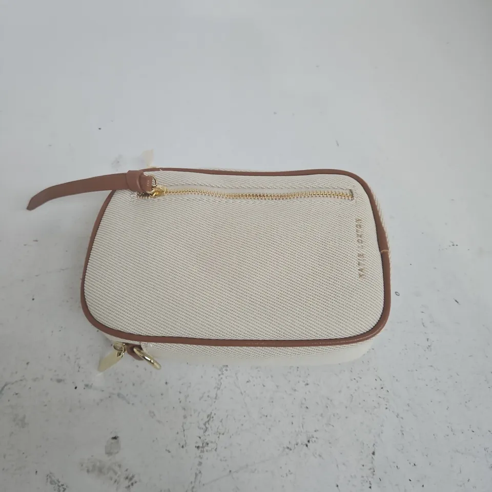 KATIE LOXTON BEIGE CROSSBODY BAG WITH BROWN TRIM