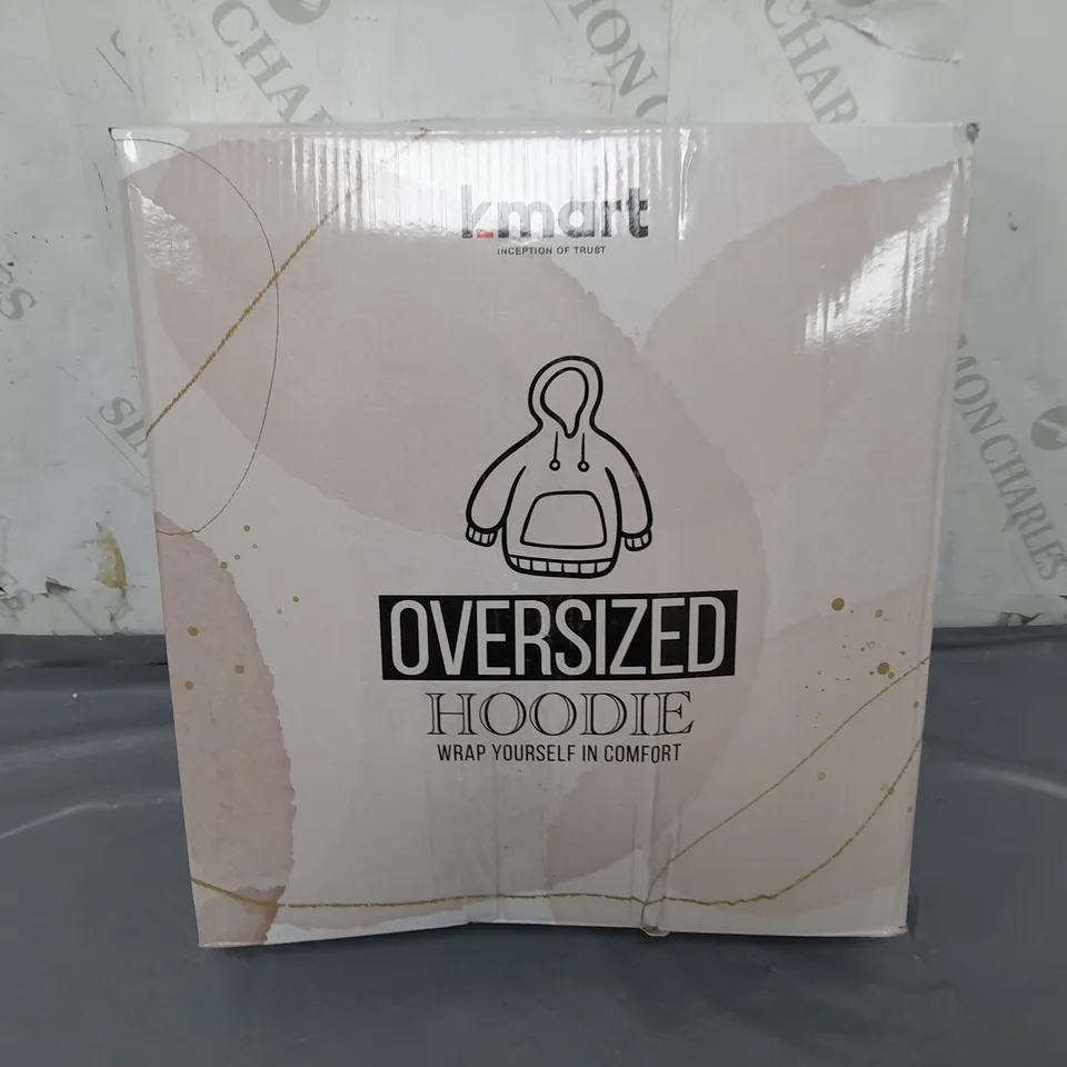 BOXED KMART OVERSIZED BLANKET HOODIE IN BLACK 