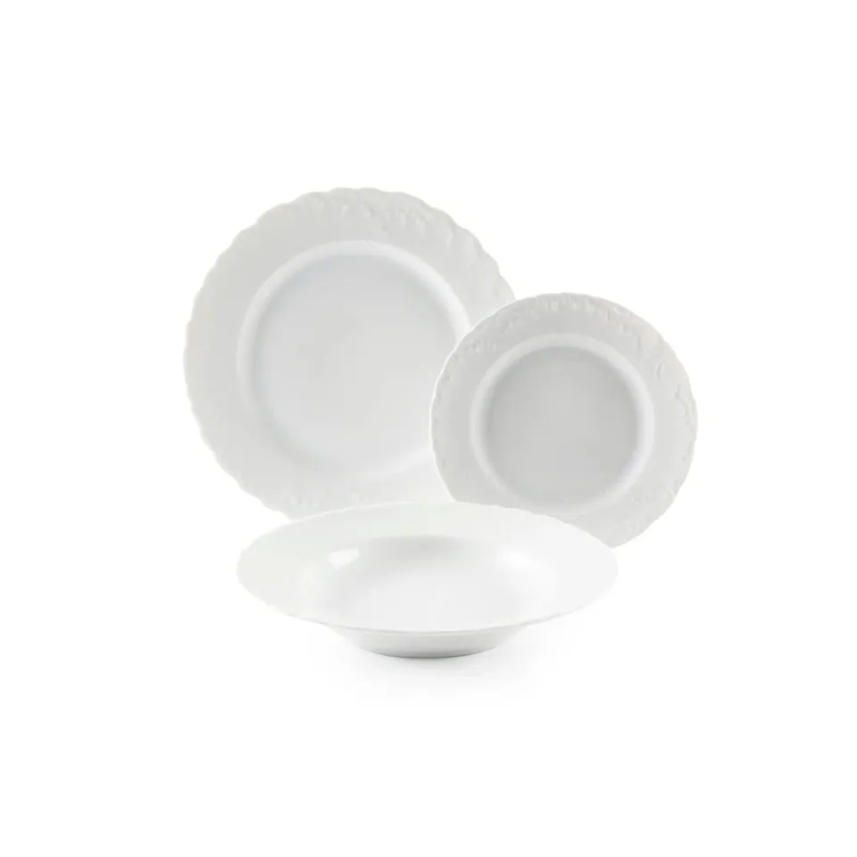 BOXED ELISA ROCOCO' APPROXIMATELY 18 PIECE PORCELAIN DINNERWARE SET (1 BOX)