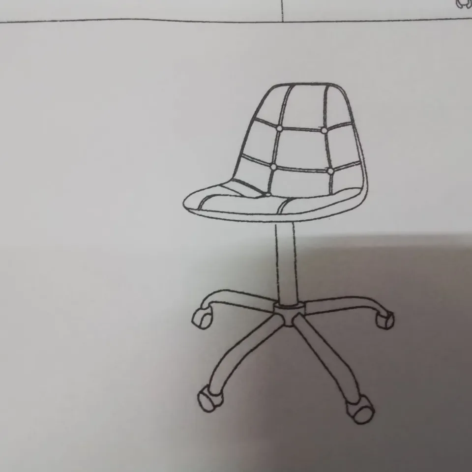 BOXED PINK VELVET SWIVEL OFFICE CHAIR