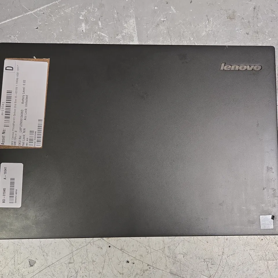 LENOVO THINKPAD X1 CARBON 2ND GEN LAPTOP IN BLACK