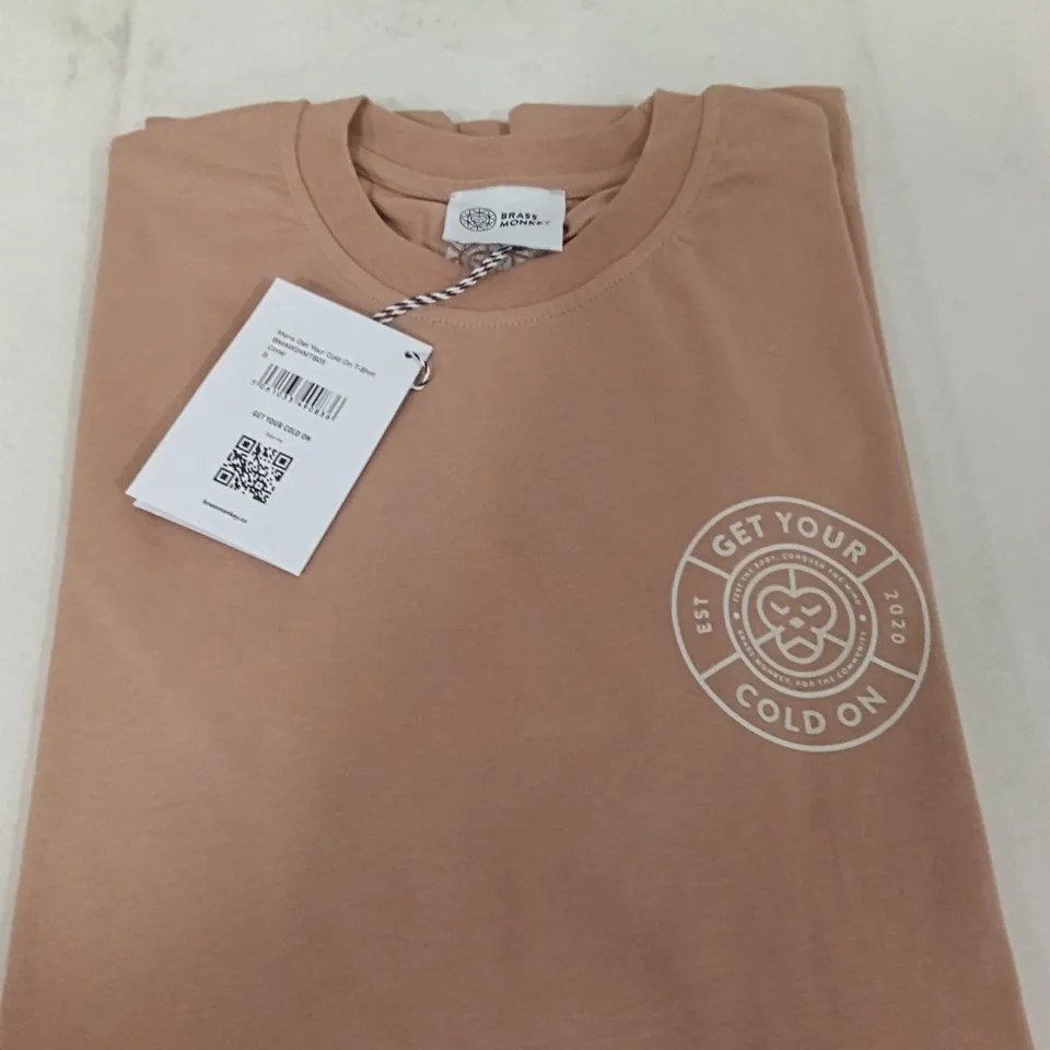BOX OF BRASS MONKEY T-SHIRTS - CORAL SIZE SMALL APPROXIMATELY 17