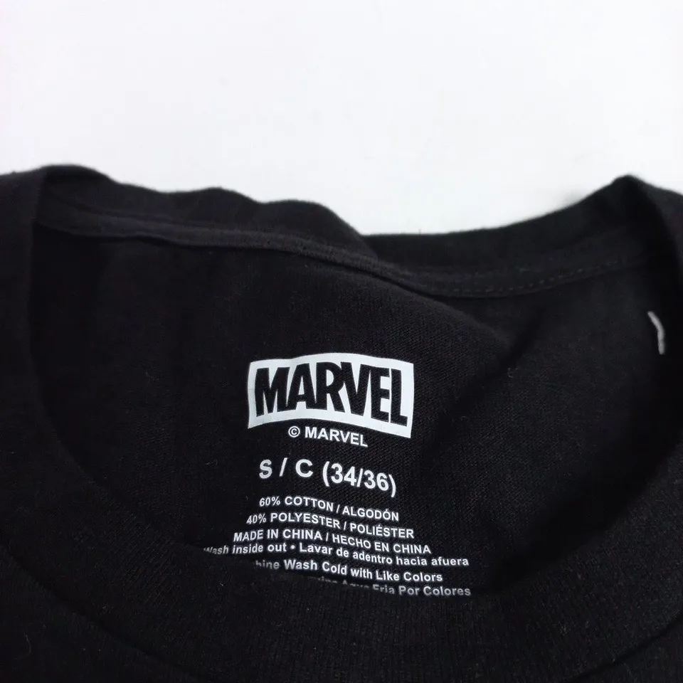 MARVEL DEADPOOL "IM SORRY DID I OFFEND YOU?" BLACK T SHIRT SMALL 34 - 36