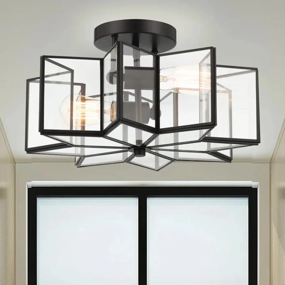 BOXED BRAND NEW ANGALA 2 - LIGHT 41CM UNIQUE/STATEMENT STAR SEMI FLUSH MOUNT LIGHT