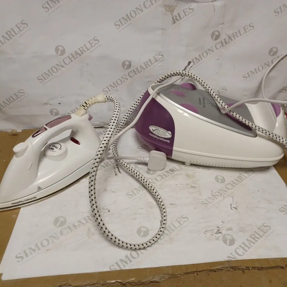 MORPHY RICHARDS JET STEAM GENERATOR IRON PINK/WHITE
