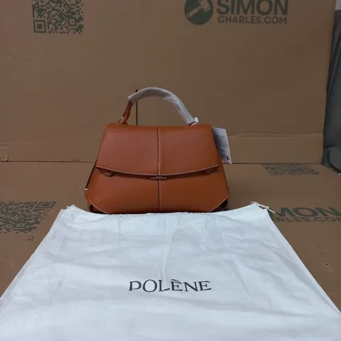 POLΓNE LEATHER HANDBAG β BROWN