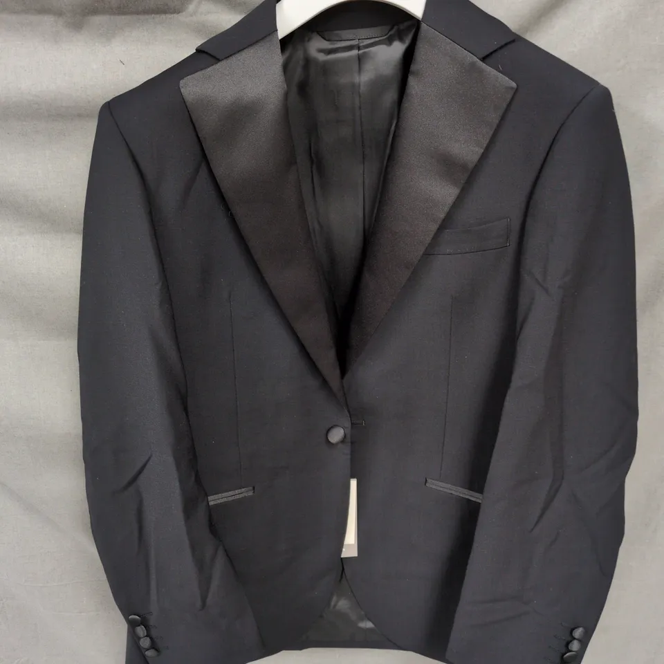 MOSS TAILORED FIT PERFORMANCE SUIT – BLACK, 38S&34R (JACKET & TROUSERS)