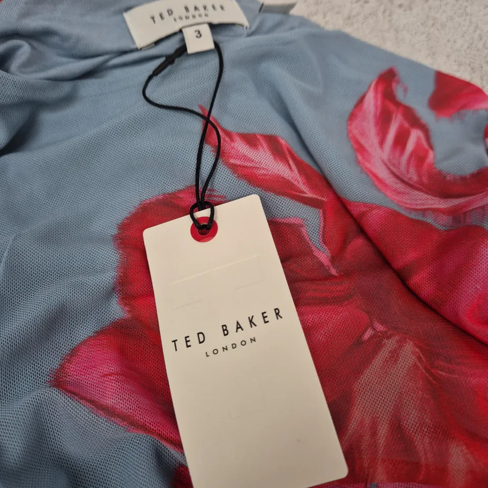 TED BAKER LONDON MESH DRESS – LT BLUE