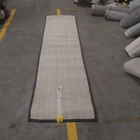 QUALITY SOLID COLOUR JUTE / SISAL AREA RUG - 61 x 305cm