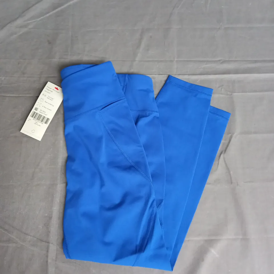 SWEATY BETTY POWER WORKOUT LEGGINGS IN LIGHTENING BLUE SIZE M