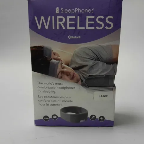 BOXED SLEEPPHONES WIRELESS HEADPHONES (NAVY) - SIZE LARGE