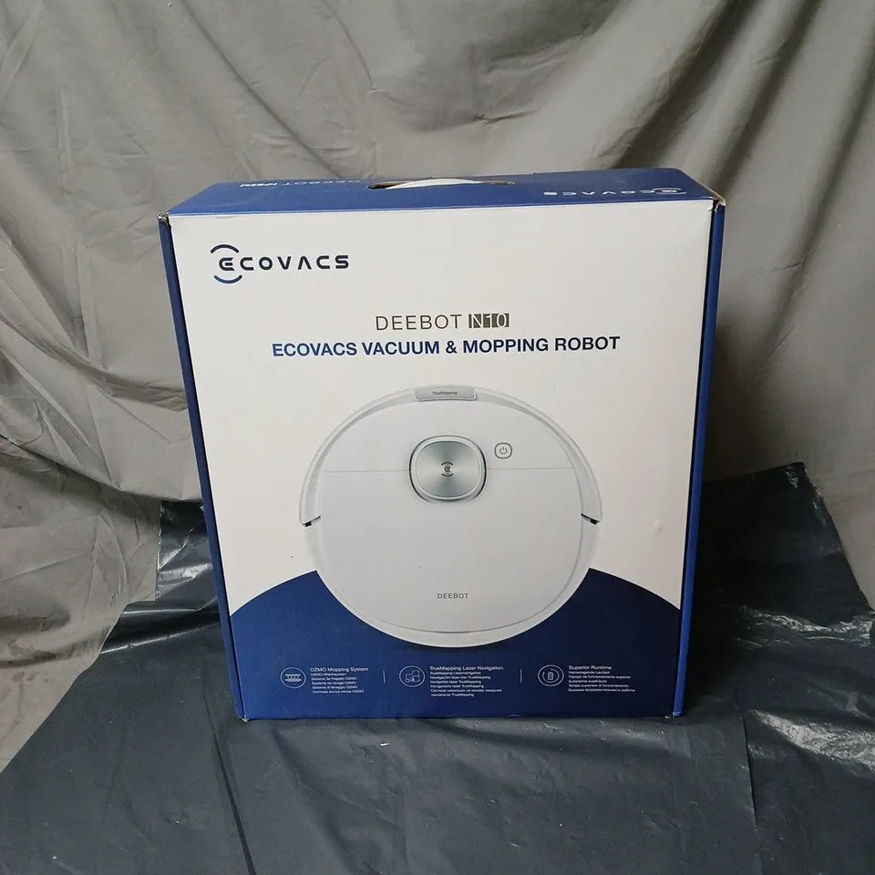 ECOVACS DEEBOT N10 VACUUM & MOPPING ROBOT – BOXED