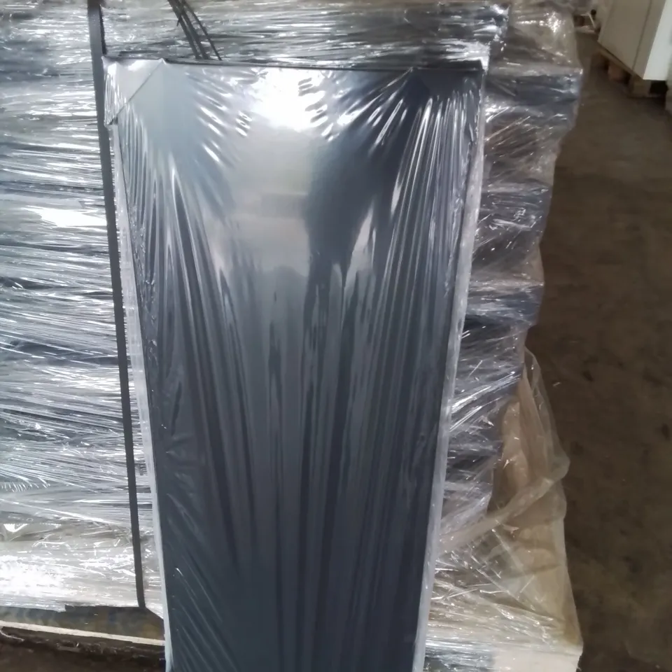 PALLET OF APPROXIMATELY 52 BLACK METAL SHELVES 400mm