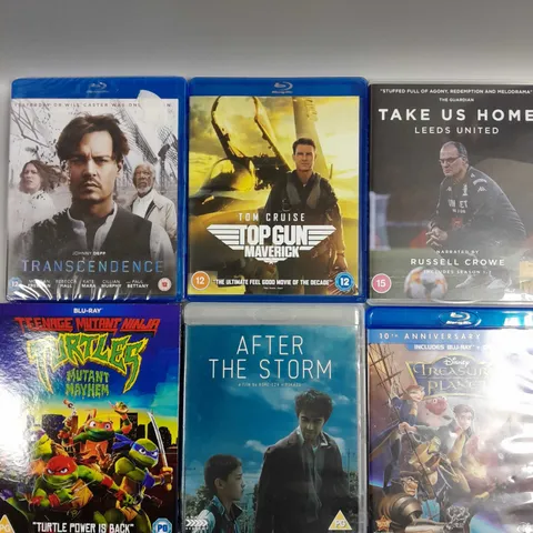 APPROXIMATELY 10 ASSORTED DVD/BLU RAY TO INCLUDE THE ACCOUNTANT, TREASURE PLANET, TRANSCENDENCE ETC