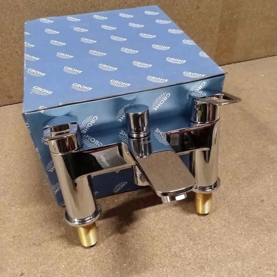 BOXED GROHE BAULOOP 2 LEVER HANDLE BATH SHOWER MIXER DECK MOUNTED AUTOMATIC DIVERTER NON-RETURN VALVE