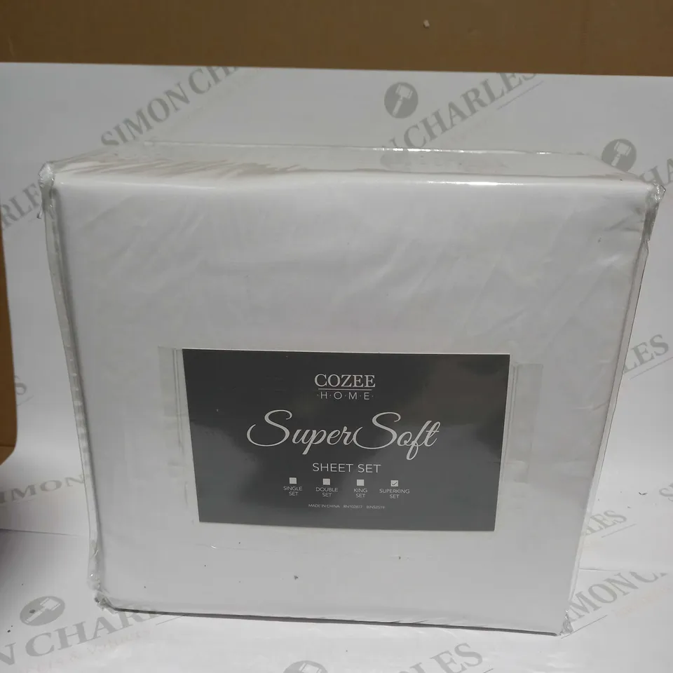 COZEE HOME SUPERSOFT SHEET SET - SUPERKING
