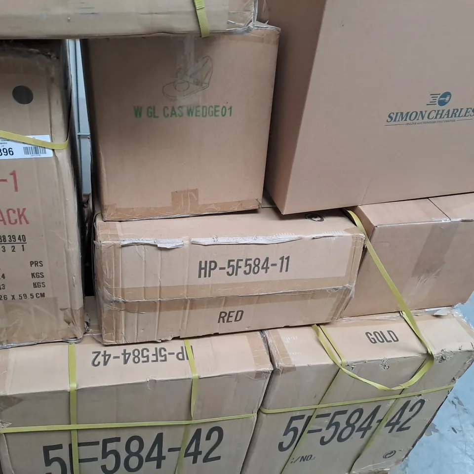 PALLET TO CONTAIN APPROXIMATELY 12 BOXES OF ASSORTED SHOES AND FOOTWEAR ITEMS IN VARIOUS STYLES AND SIZES - COLLECTION ONLY