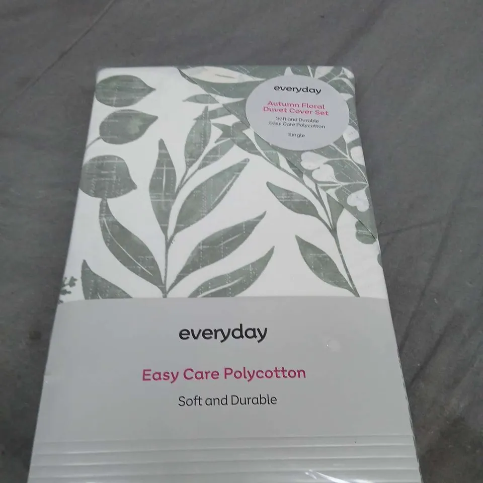 EVERYDAY EASY CARE LEAF AUTUMN FLORAL SINGLE DUVET SET