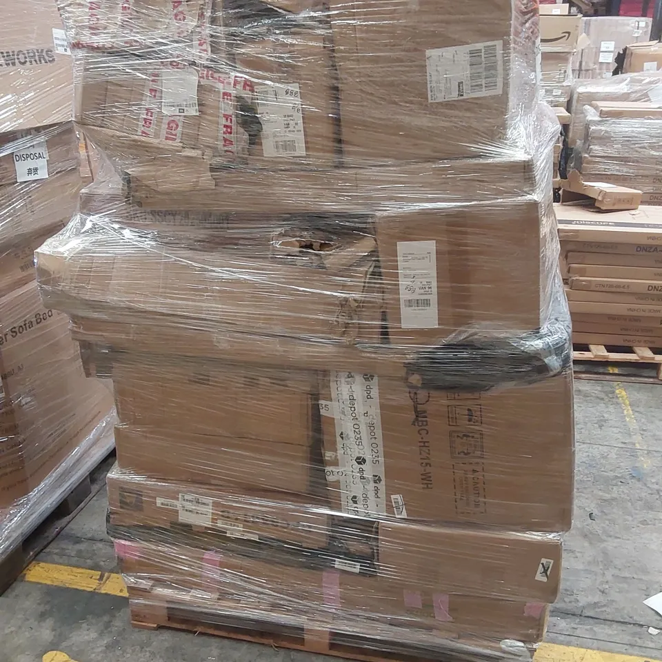 PALLET CONTAINING VARIOUS ASSORTED BOXED ITEMS TO INCLUDE CORDLESS DRILL, VACUUM CLEANERS AND LOTS MORE UNMARKED BOXED ITEMS 
