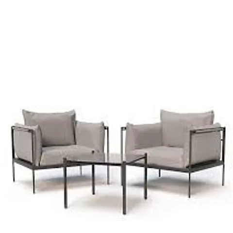 BOXED MY GARDEN STORIES OSLO COMFORT BISTRO SET - GREY