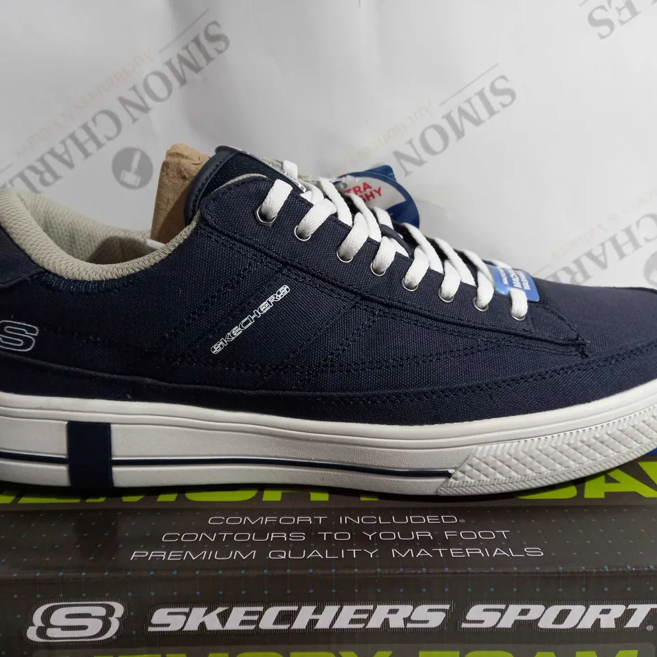 BOXED SKETCHERS SPORT NAVY TRAINERS - 11