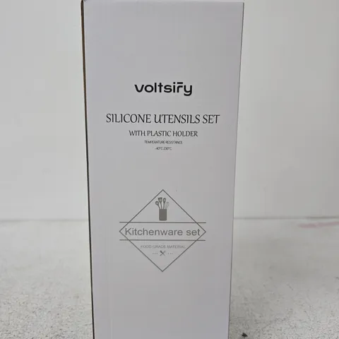 VOLTSIFY SILICONE KITCHEN UTENSILS SET WITH PLASTIC HOLDER