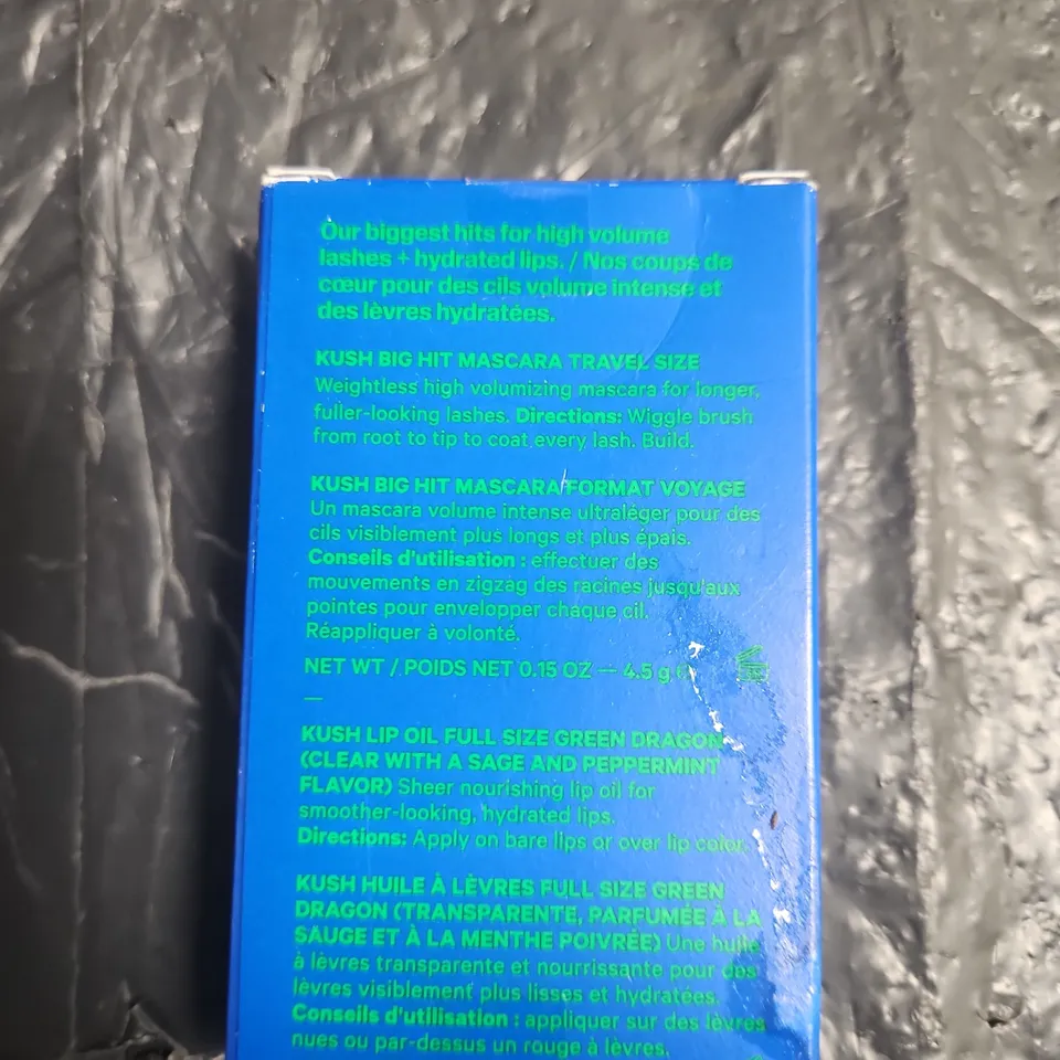 MILK MAKEUP KUSH BIG HIT MASCARA TRAVEL SIZE & GREEN DRAGON LIP OIL – MAKE-UP DUO