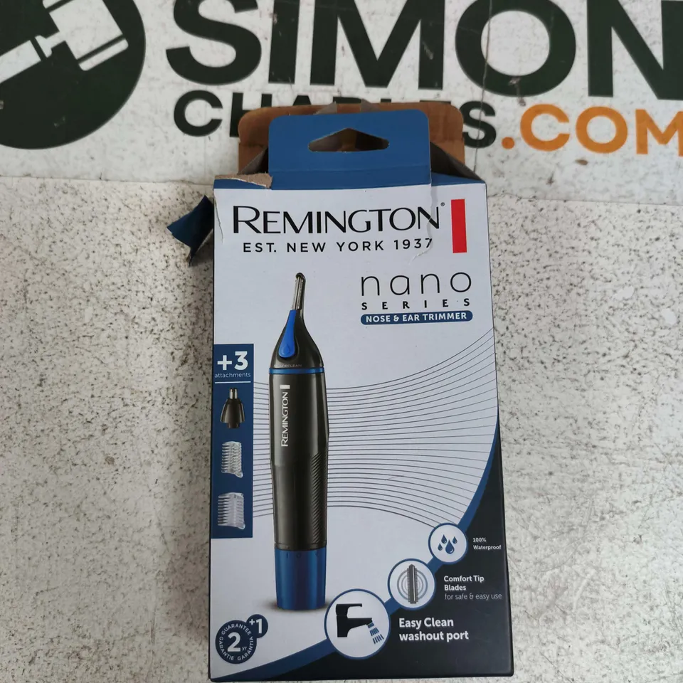 REMINGTON NANO SERIES NOSE & EAR TRIMMER – BOXED WITH 3 ATTACHMENTS
