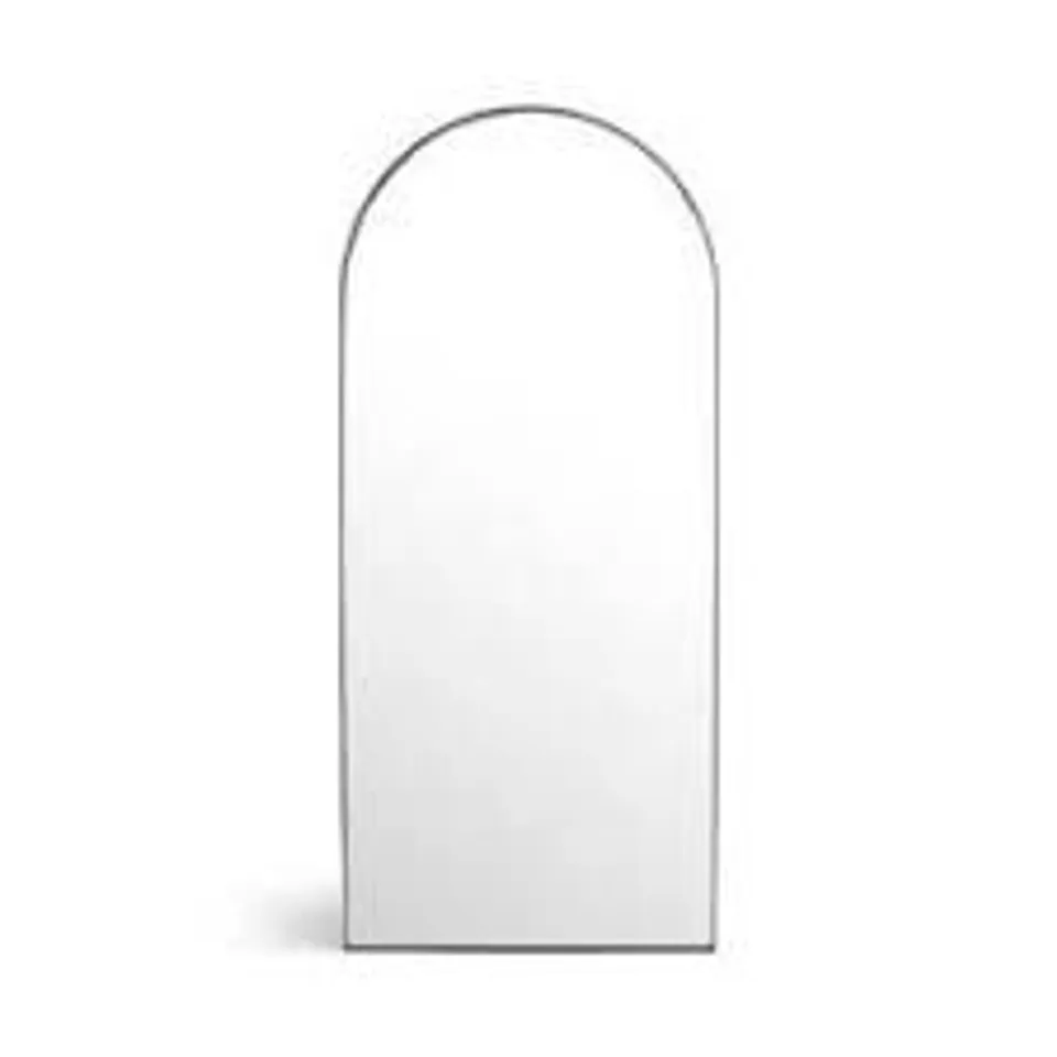 BOXED NEW YORK ARCHED FULL LENGTH LEANER MIRROR 180×80 - BLACK