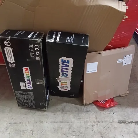 PALLET OF ASSORTED HOUSEHOLD GOODS AND PRODUCTS TO INCLUDE; KICK SCOOTERS, CEILING LIGHT, LARGE QUANTITY OF BUCKETS, BOXED FURNITURE ETC