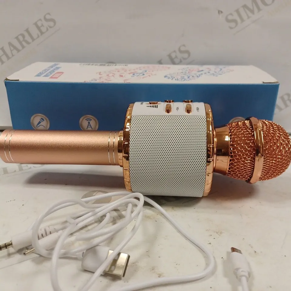 WIRELESS ROSE GOLD KARAOKE MICROPHONE 