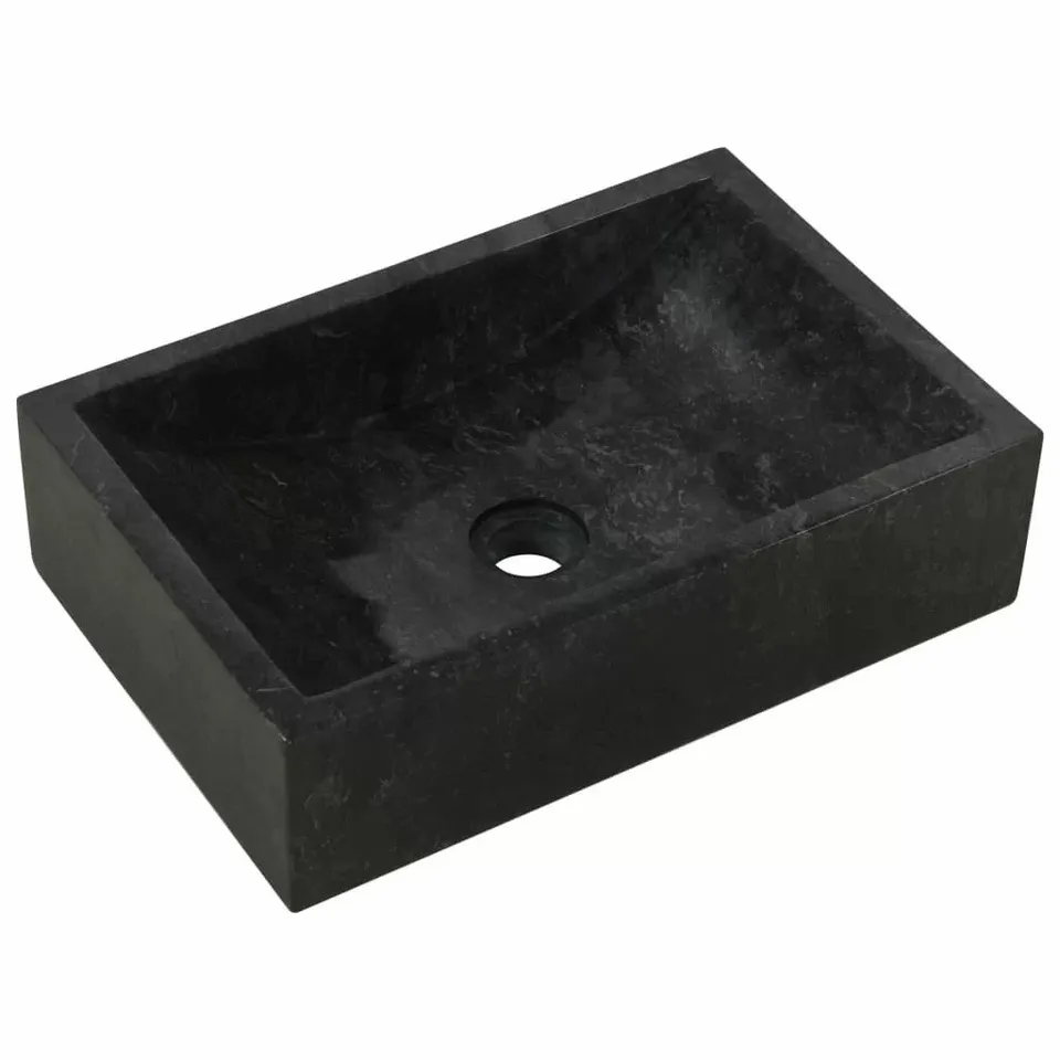 BOXED EULALIA MARBLE COUNTERTOP BASIN BLACK